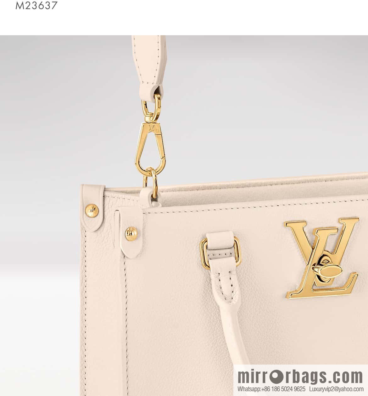 [Original order boutique] M23637 white, full leather square bag series Lock & Go handbag M22311