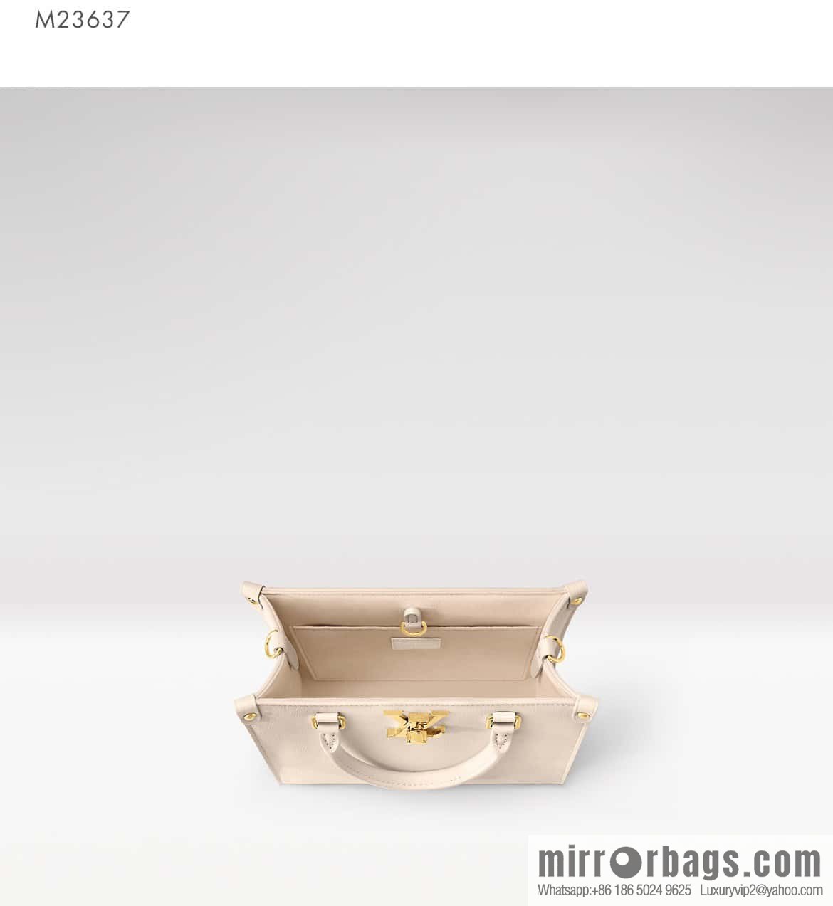 [Original order boutique] M23637 white, full leather square bag series Lock & Go handbag M22311