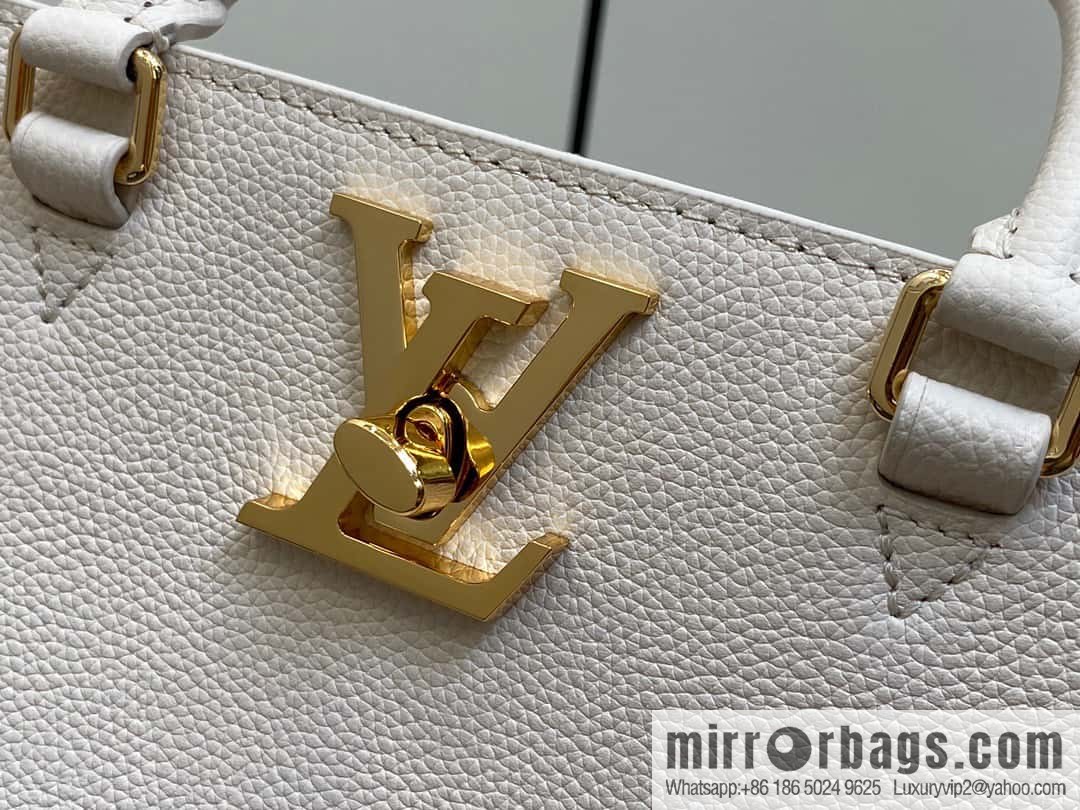 [Original order boutique] M23637 white, full leather square bag series Lock & Go handbag M22311