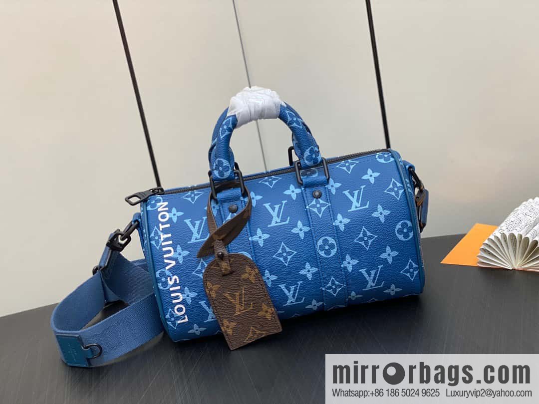 [Original order boutique] M46803 Blue Flower, Men's Bag Pillow Bag Series KEEPALL BANDOULIZRE 25 Handbag