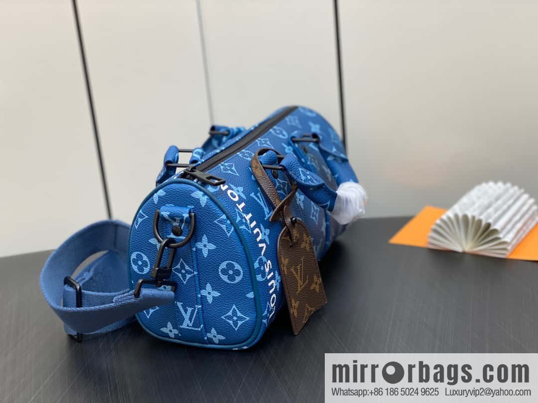 [Original order boutique] M46803 Blue Flower, Men's Bag Pillow Bag Series KEEPALL BANDOULIZRE 25 Handbag