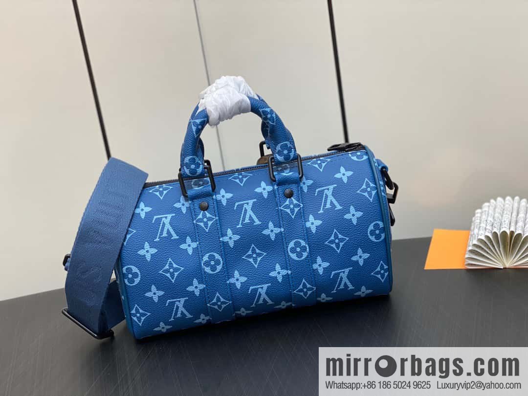 [Original order boutique] M46803 Blue Flower, Men's Bag Pillow Bag Series KEEPALL BANDOULIZRE 25 Handbag