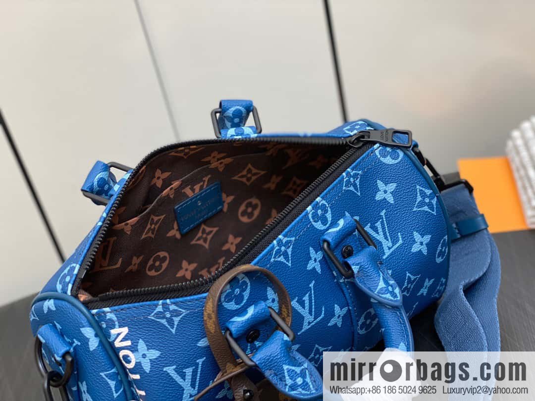 [Original order boutique] M46803 Blue Flower, Men's Bag Pillow Bag Series KEEPALL BANDOULIZRE 25 Handbag