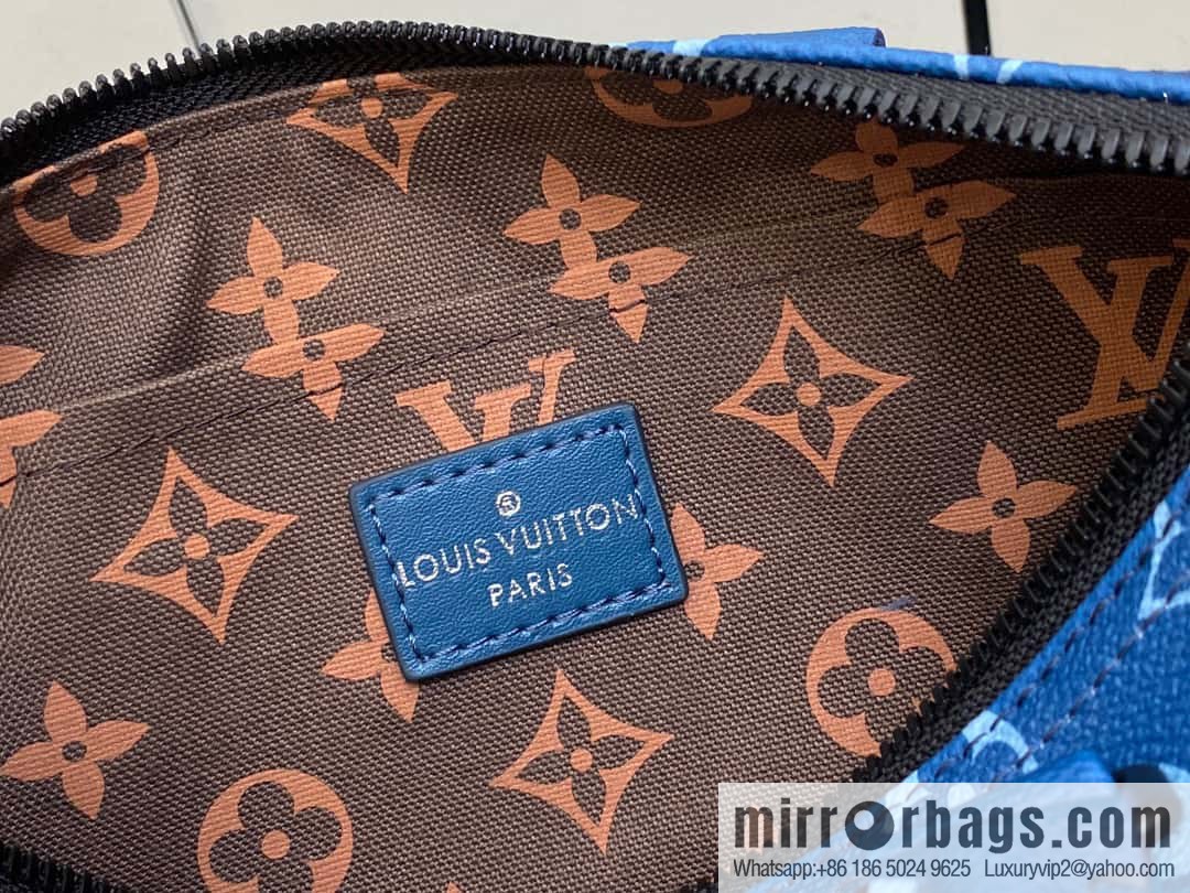 [Original order boutique] M46803 Blue Flower, Men's Bag Pillow Bag Series KEEPALL BANDOULIZRE 25 Handbag