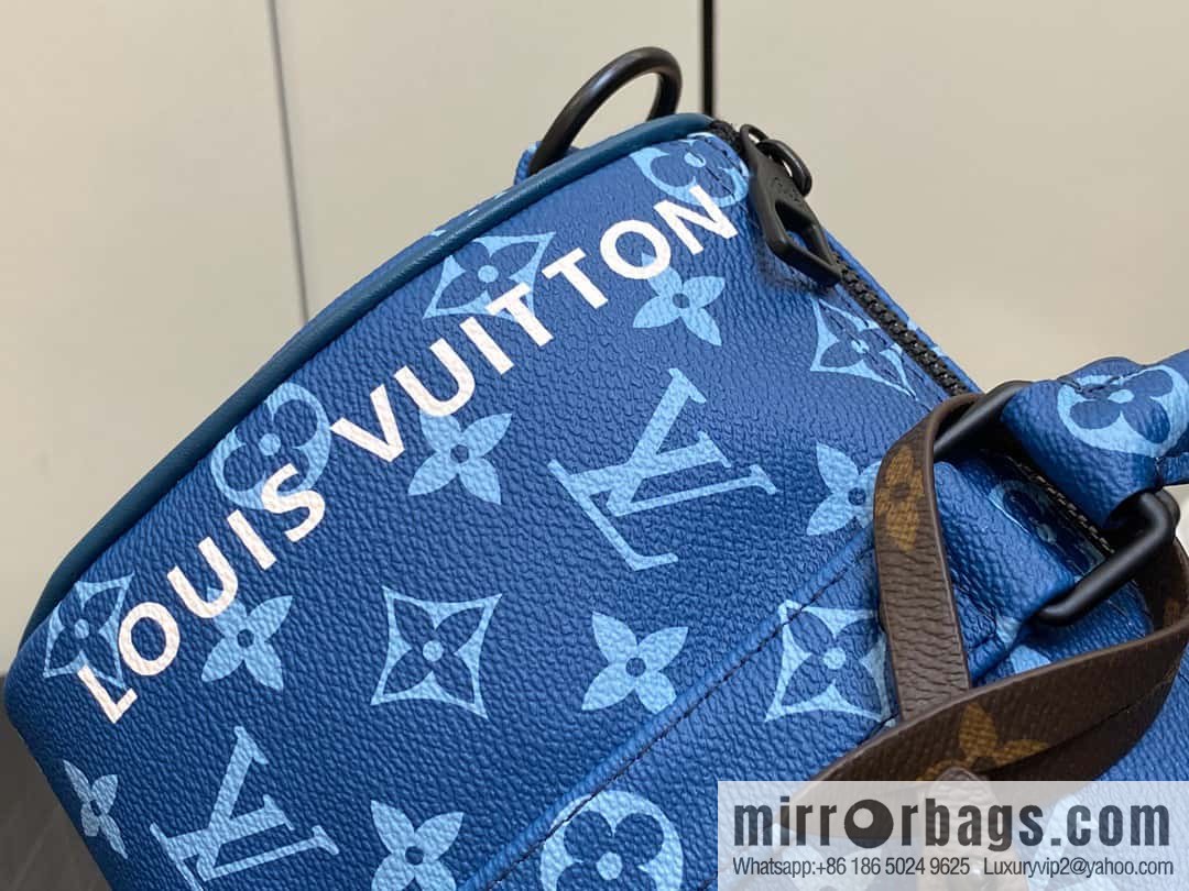 [Original order boutique] M46803 Blue Flower, Men's Bag Pillow Bag Series KEEPALL BANDOULIZRE 25 Handbag