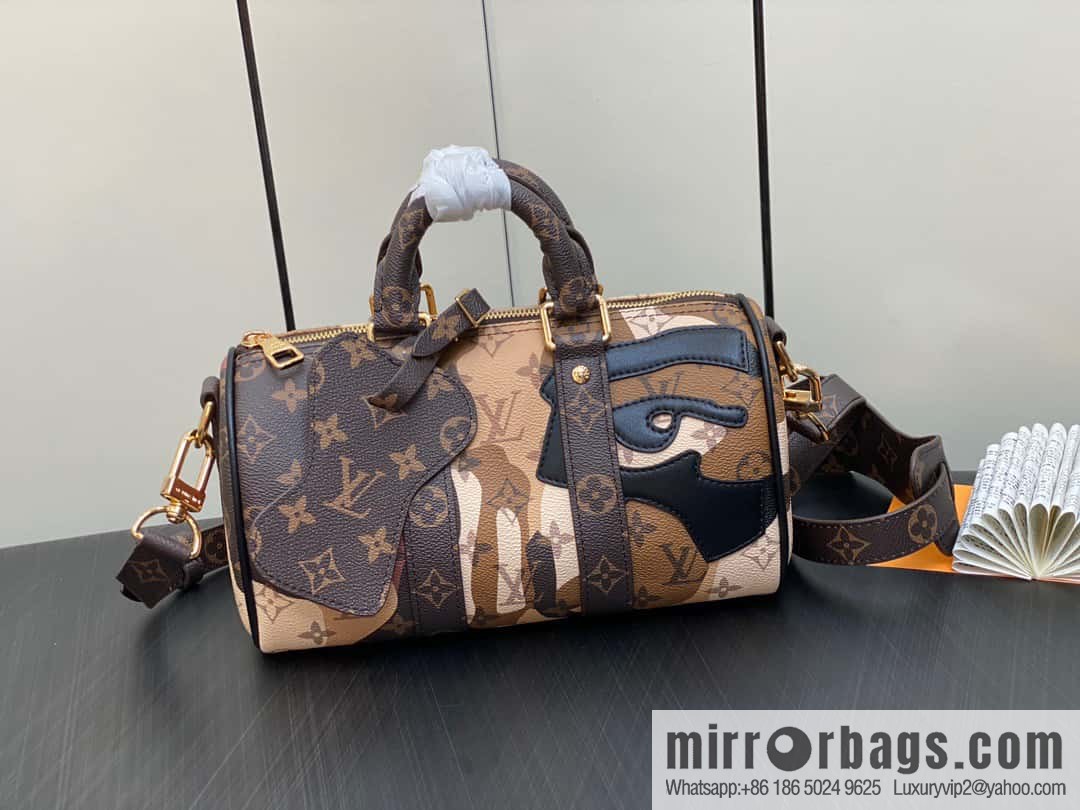 [Original order boutique] M46678 monogram men's bag pillow bag series Keepall Bandoulière 25 handbag