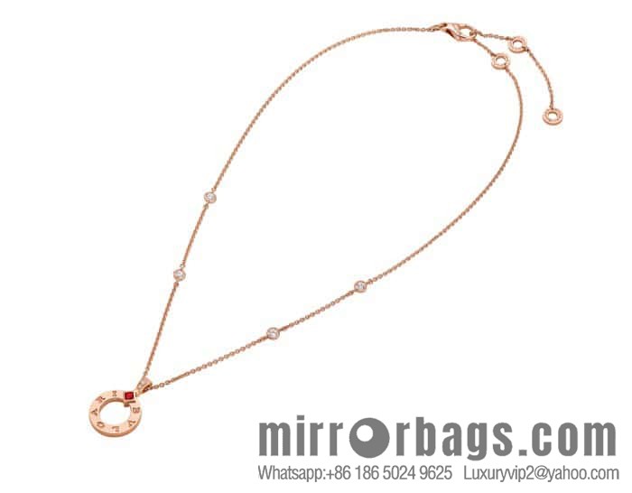 ❗️New ❗️ ☀ BVLGARI Red Diamond Round Cake Necklace  ☀️