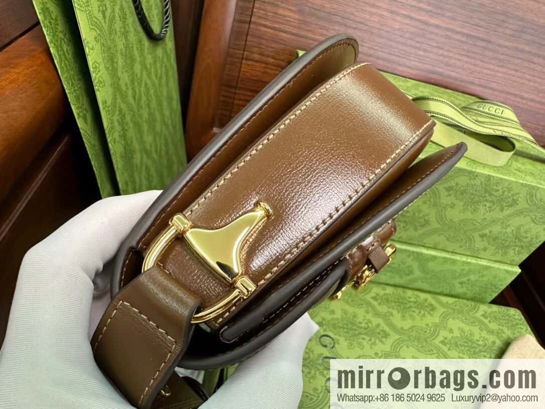[Original leather] Gucci Horsebit 1955 series mini version, model 760191