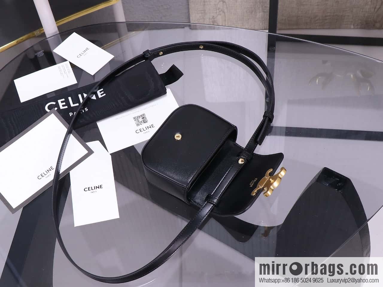 [Premium quality, all-steel hardware 】 𝗖𝗘𝗟𝗜𝗡𝗘 | 𝗧𝗥𝗜𝗢𝗠𝗣𝗛𝗘 𝗠𝗜𝗡𝗜 Arc de Triomphe mini crossbody bag model: 101513