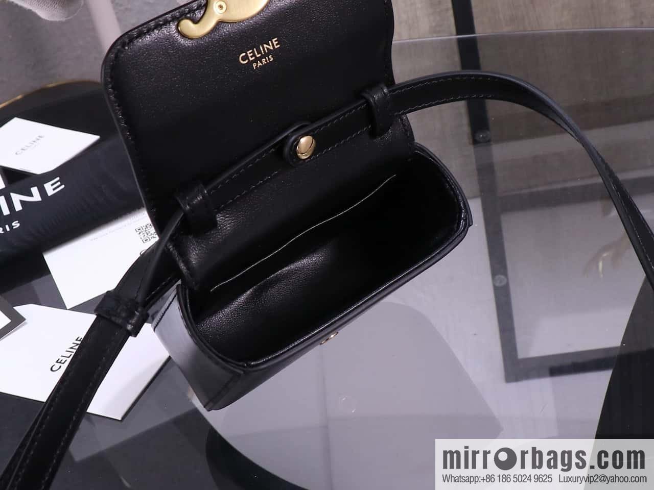 [Premium quality, all-steel hardware 】 𝗖𝗘𝗟𝗜𝗡𝗘 | 𝗧𝗥𝗜𝗢𝗠𝗣𝗛𝗘 𝗠𝗜𝗡𝗜 Arc de Triomphe mini crossbody bag model: 101513