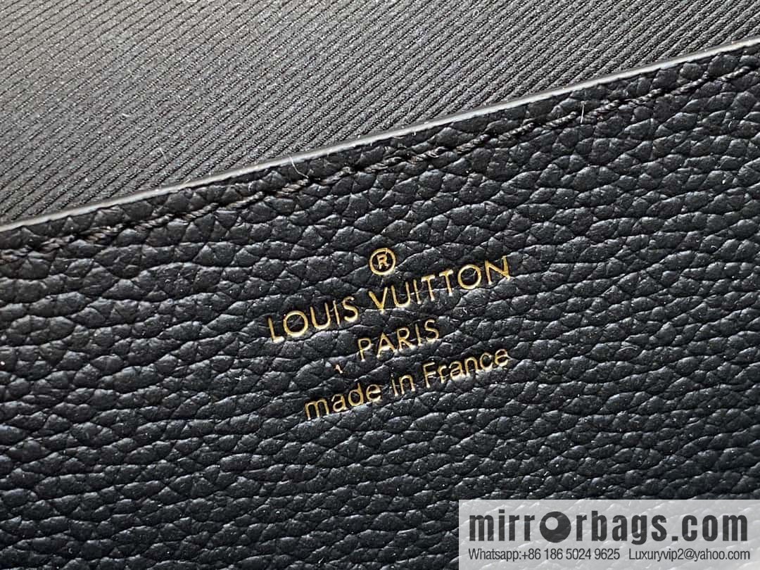 [Original single boutique] M82637 black full leather embossed chain bag series Wallet On Chain Metis chain strap handbag M82836 82637