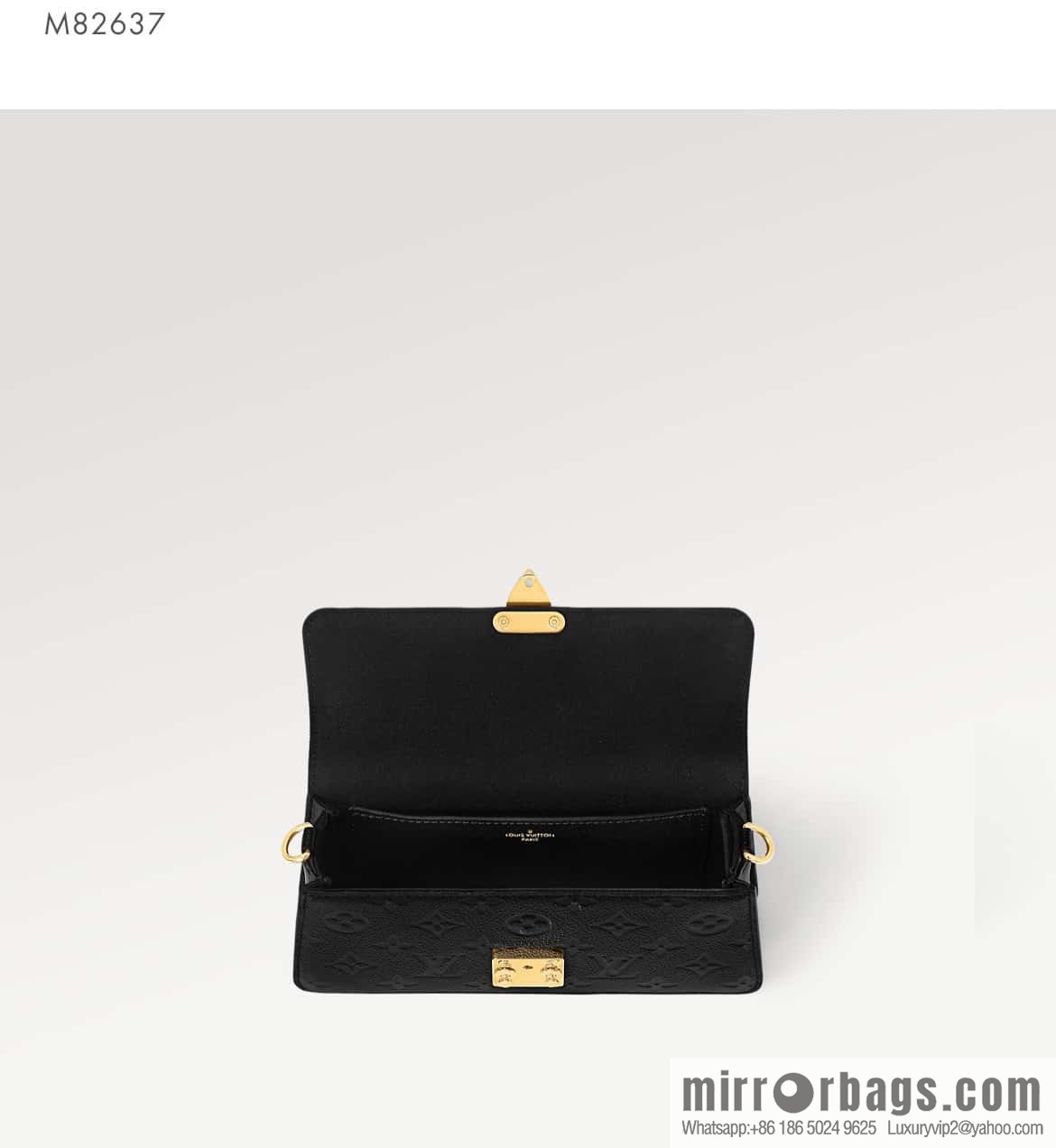 [Original single boutique] M82637 black full leather embossed chain bag series Wallet On Chain Metis chain strap handbag M82836 82637