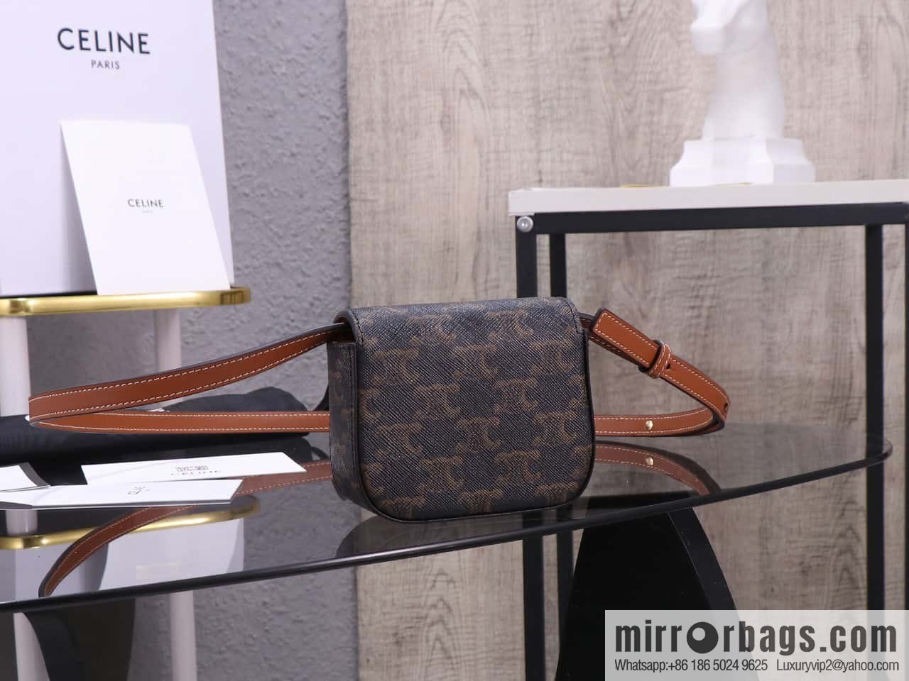 [Premium quality, all-steel hardware 】 𝗖𝗘𝗟𝗜𝗡𝗘 | 𝗧𝗥𝗜𝗢𝗠𝗣𝗛𝗘 𝗠𝗜𝗡𝗜 Arc de Triomphe mini crossbody bag model: 101513