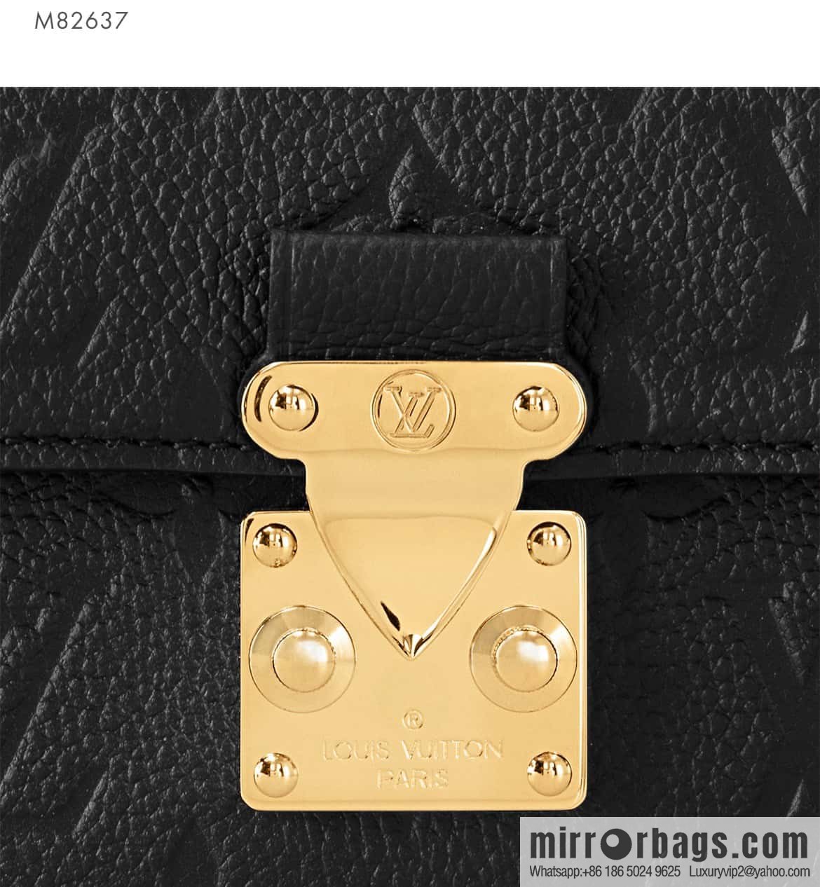 [Original single boutique] M82637 black full leather embossed chain bag series Wallet On Chain Metis chain strap handbag M82836 82637