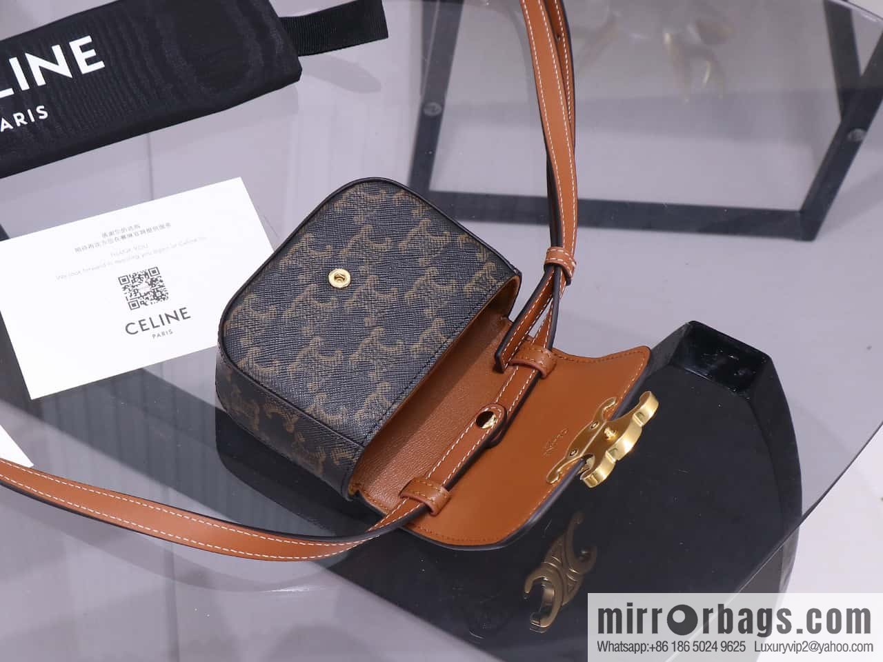 [Premium quality, all-steel hardware 】 𝗖𝗘𝗟𝗜𝗡𝗘 | 𝗧𝗥𝗜𝗢𝗠𝗣𝗛𝗘 𝗠𝗜𝗡𝗜 Arc de Triomphe mini crossbody bag model: 101513
