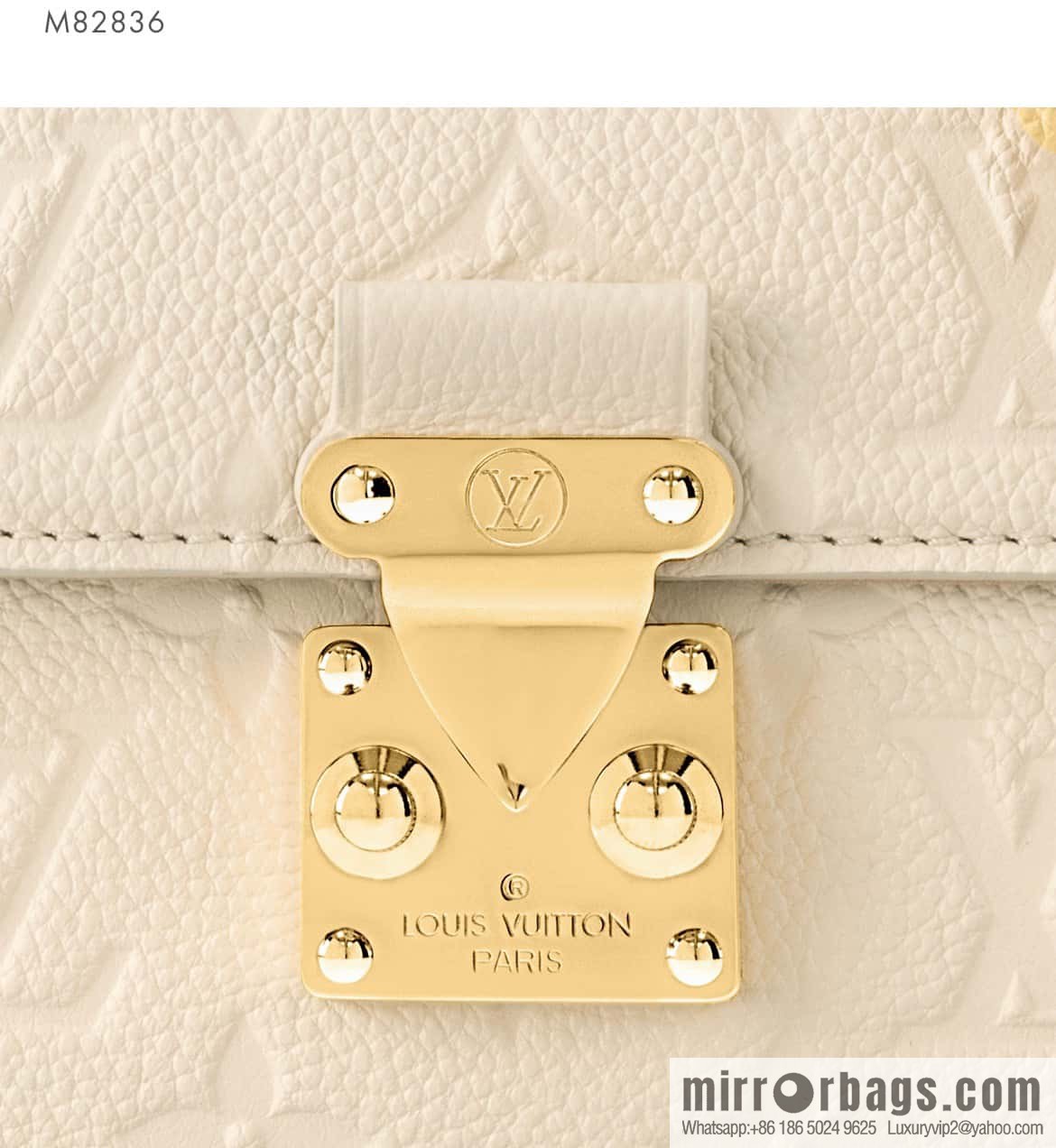 [Original order boutique] M82636 white full leather embossed chain bag series Wallet On Chain Metis chain strap handbag M82836 82637