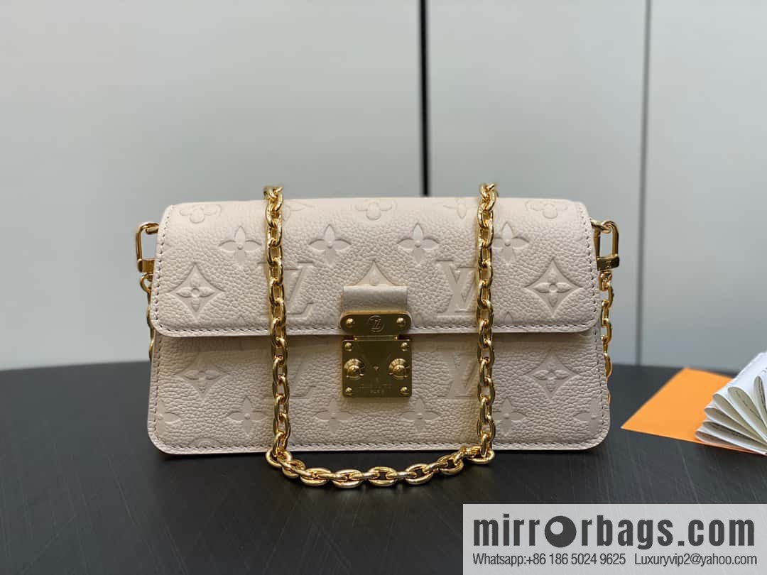 [Original order boutique] M82636 white full leather embossed chain bag series Wallet On Chain Metis chain strap handbag M82836 82637