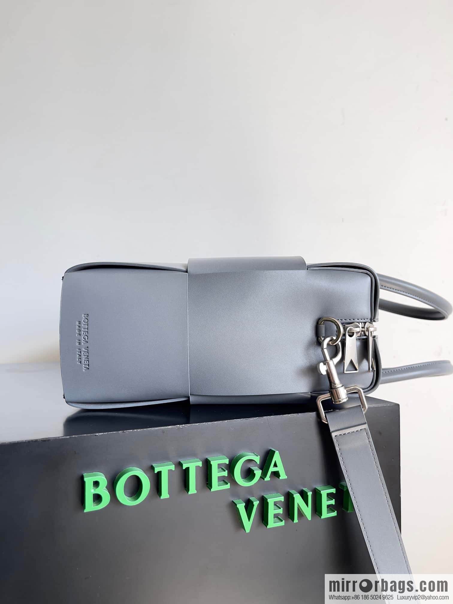 Bottega Veneta large woven men's briefcase model number: 746358 lightning gray