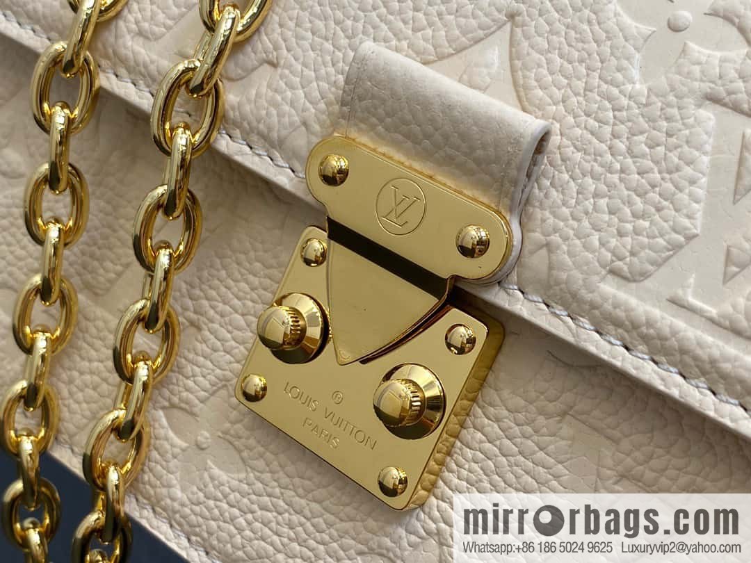[Original order boutique] M82636 white full leather embossed chain bag series Wallet On Chain Metis chain strap handbag M82836 82637