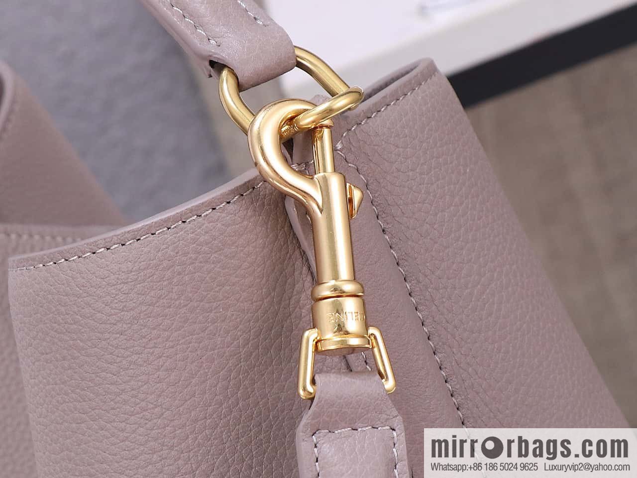 [Premium quality, all steel hardware] CELINE Bucket 16 calfskin bucket bag No.: 195573
