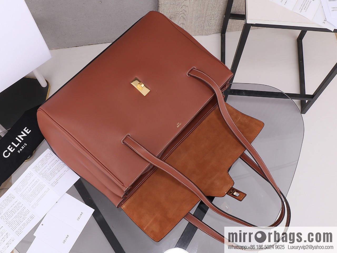 [Premium quality, all-steel hardware] CELINE Soft 16 large, plain beef leather (fabric) soft handbag, number: 194043CR4.04LU