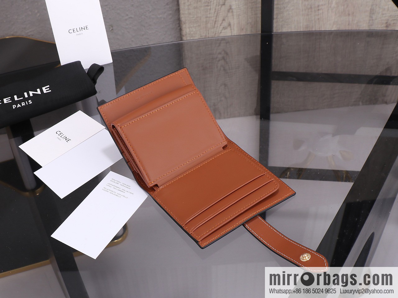 [Premium quality, all-steel hardware] [CELIEN · Celine] Small logo printed sheep leather (fabric) lace wallet TRIOMPHE number: 100262
