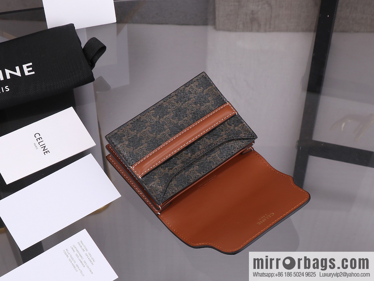 CE new logo printed sheep leather (fabric) business card bag, model number: 100242