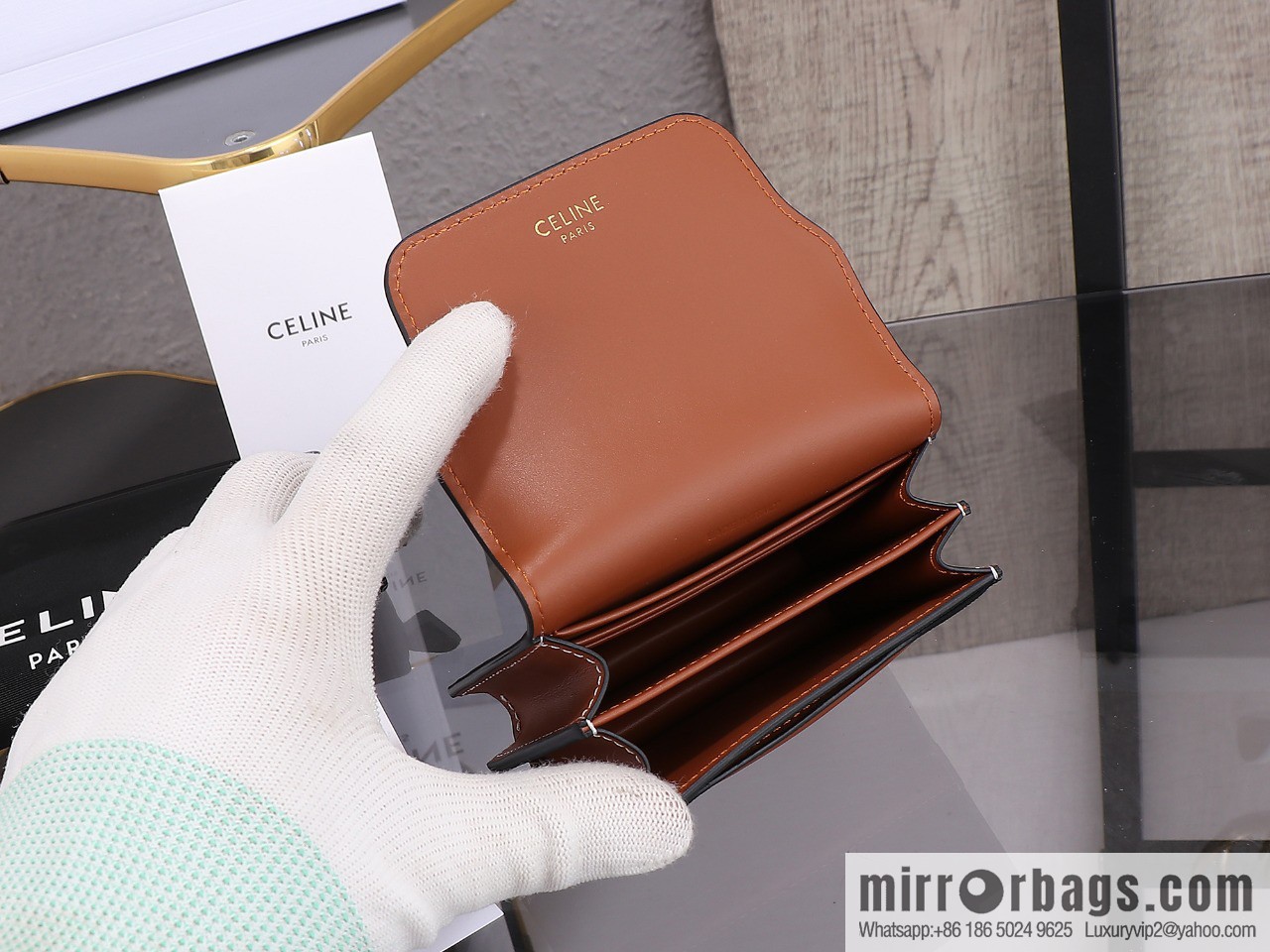 CE new logo printed sheep leather (fabric) business card bag, model number: 100242