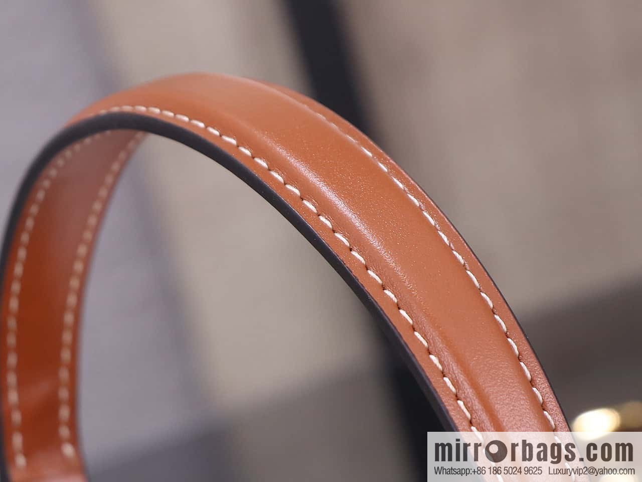 [Premium quality, all-steel hardware] logo printed cow leather (fabric) half-moon bag, yellow-brown, number: 101642ECM.04LU