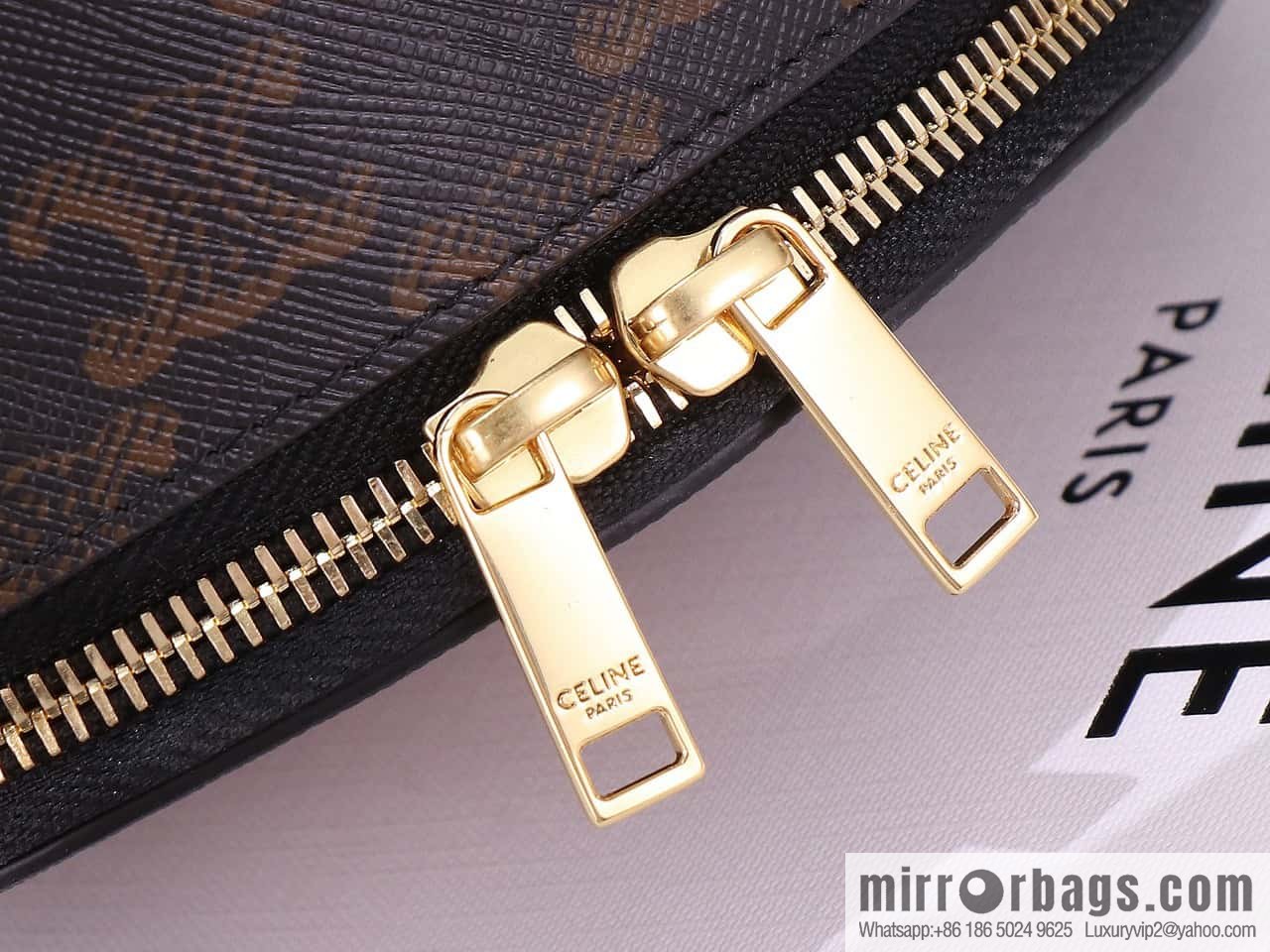 [Premium quality, all-steel hardware] logo printed cow leather (fabric) half-moon bag, yellow-brown, number: 101642ECM.04LU