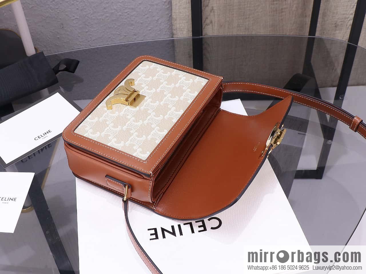[Premium quality, all steel hardware] TEEN TRIOMPHE calfskin handbag, number: 188423BF4.07PO
