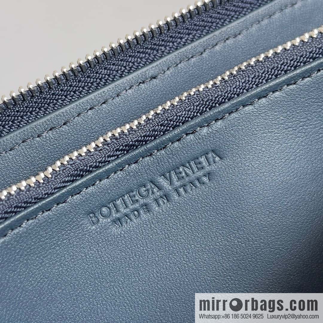 #Bv Men's woven wallet model number: 593217 dark blue