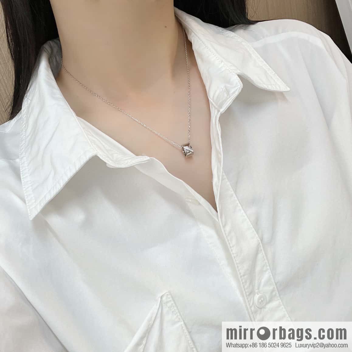 ❗️New ❗️ ☀️ Chaumet Paris Liens Evidence Ring Cylinder Necklace ☀️