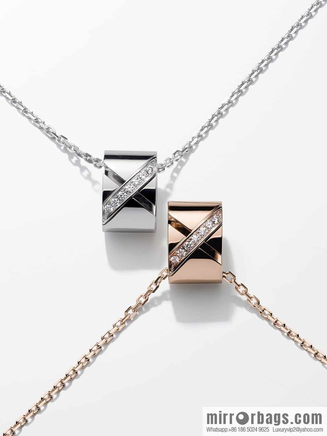 ❗️New ❗️ ☀️ Chaumet Paris Liens Evidence Ring Cylinder Necklace ☀️