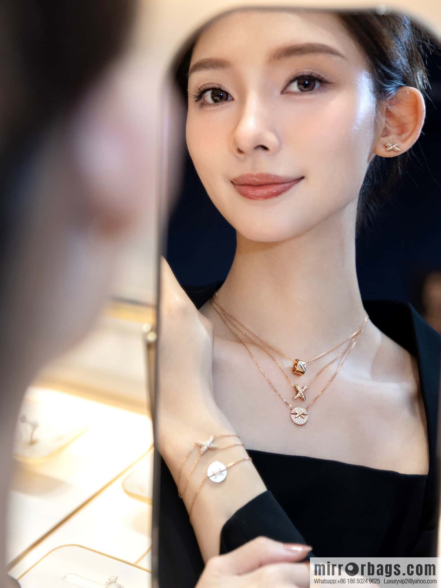 ❗️New ❗️ ☀️ Chaumet Paris Liens Evidence Ring Cylinder Necklace ☀️