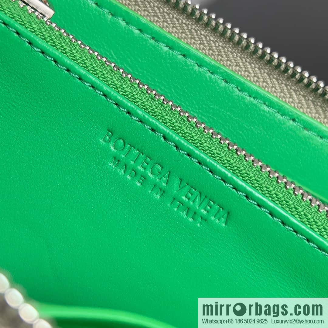 #Bv men's woven wallet model number: 593217 travertine green parrot green