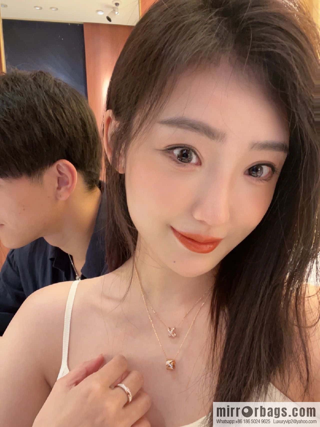 ❗️New ❗️ ☀️ Chaumet Paris Liens Evidence Ring Cylinder Necklace ☀️