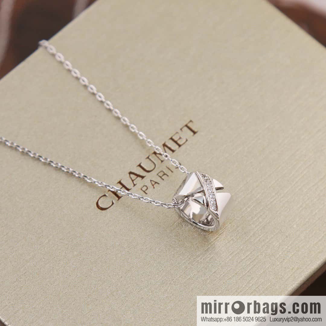 ❗️New ❗️ ☀️ Chaumet Paris Liens Evidence Ring Cylinder Necklace ☀️