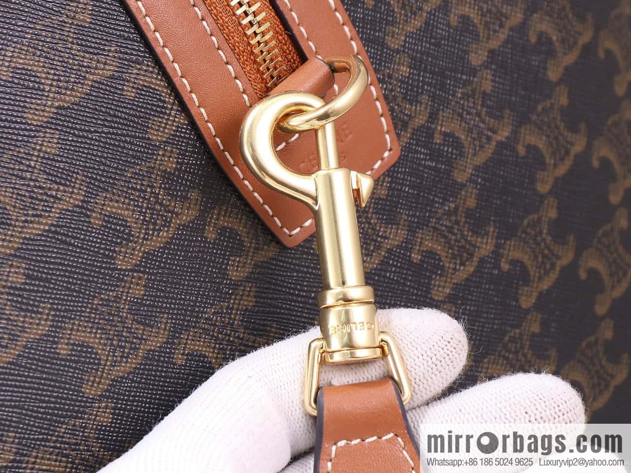 [Premium quality, all-steel hardware] CELINE2022 | The first Voyage printed Travel Bags series, model number: 191472 DOG material/brown