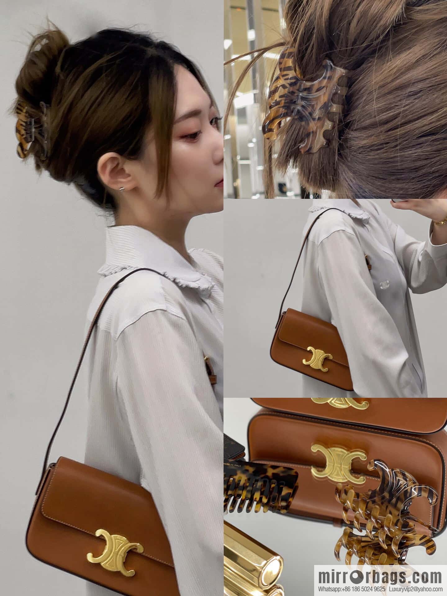 [Premium quality, all-steel hardware] CELIN * New Triomphe Arc de Triomphe armpit bag 2021 spring and summer limited edition, model number: 194142