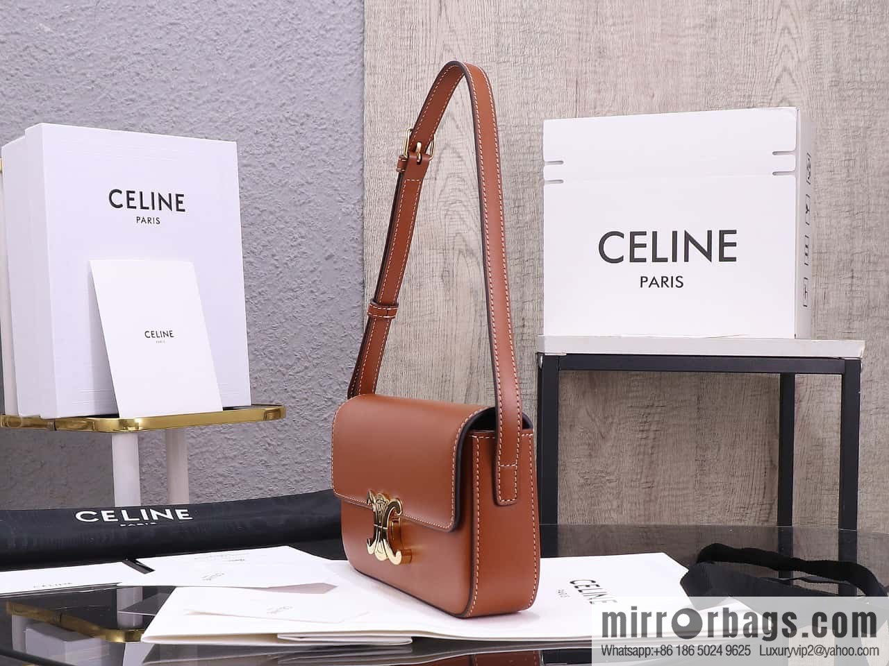 [Premium quality, all-steel hardware] CELIN * New Triomphe Arc de Triomphe armpit bag 2021 spring and summer limited edition, model number: 194142