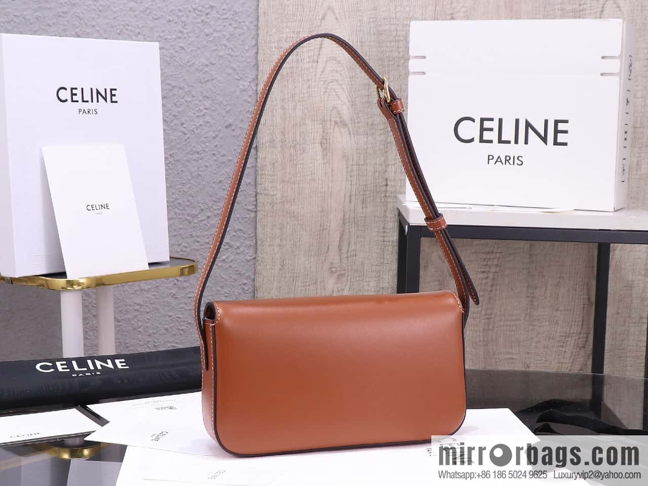 [Premium quality, all-steel hardware] CELIN * New Triomphe Arc de Triomphe armpit bag 2021 spring and summer limited edition, model number: 194142