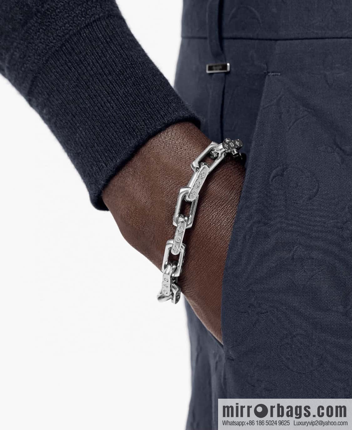 ❗️New ❗️ M00308 ☀❤️☀ Louis Vuitton Louis Vuitton LV Bamboo Cuban Bracelet ☀