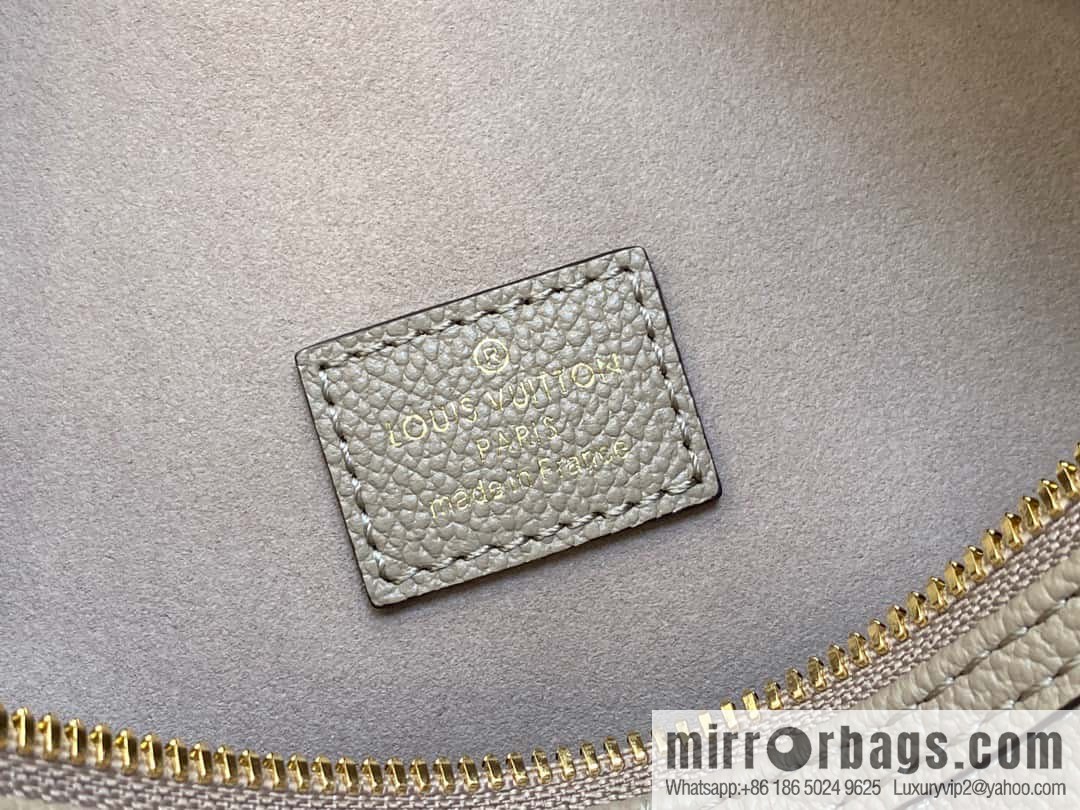 [Original order boutique] M46725 M46738 gray silk print full leather moon bag series, this Loop Hobo handbag.