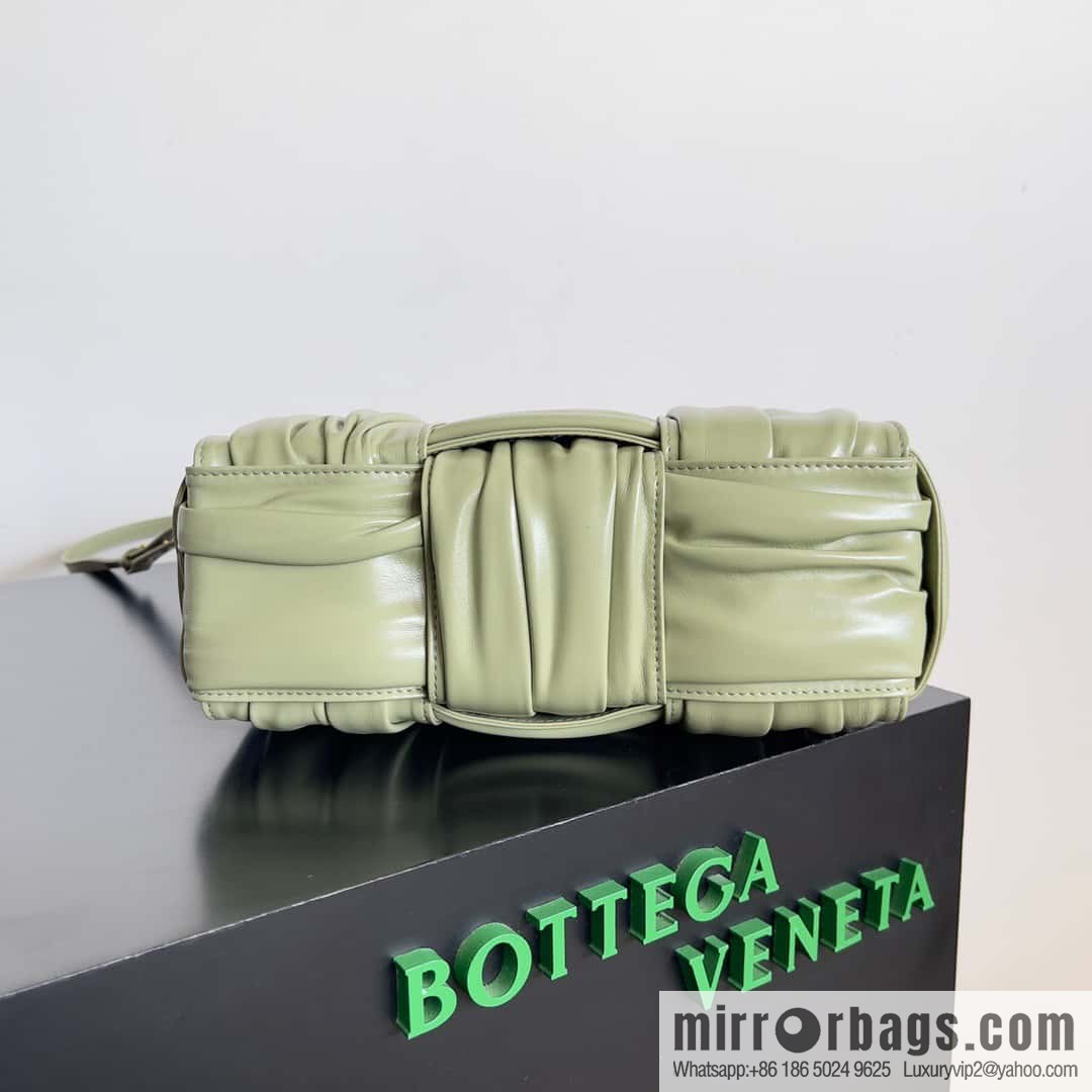 BV 2023 new 20cm Mini Arco pleated tote bag model number 729042 travertine green