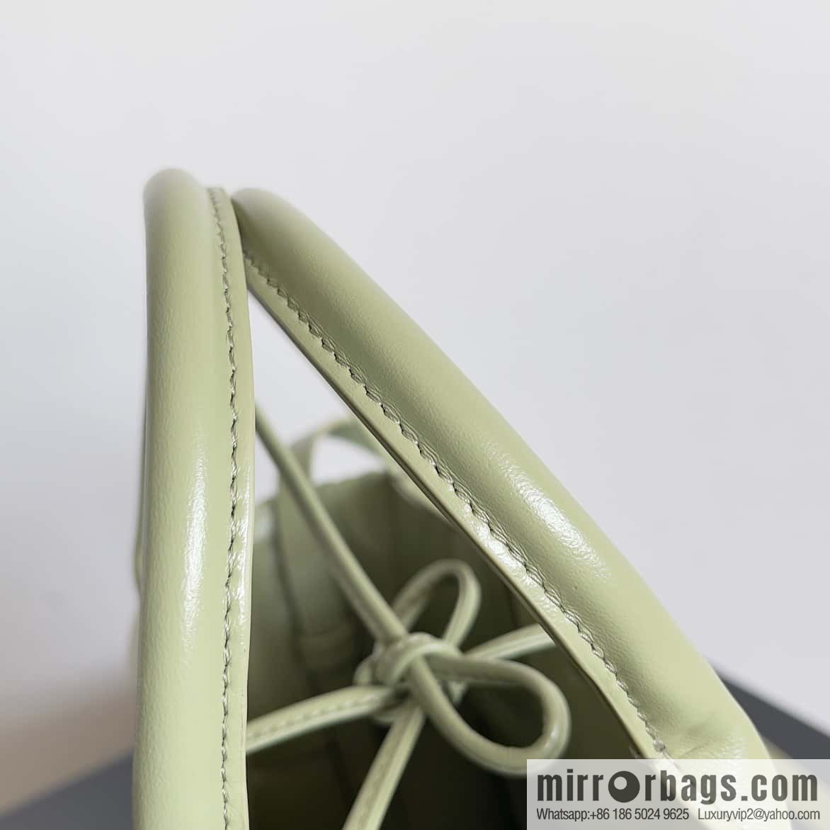 BV 2023 new 20cm Mini Arco pleated tote bag model number 729042 travertine green