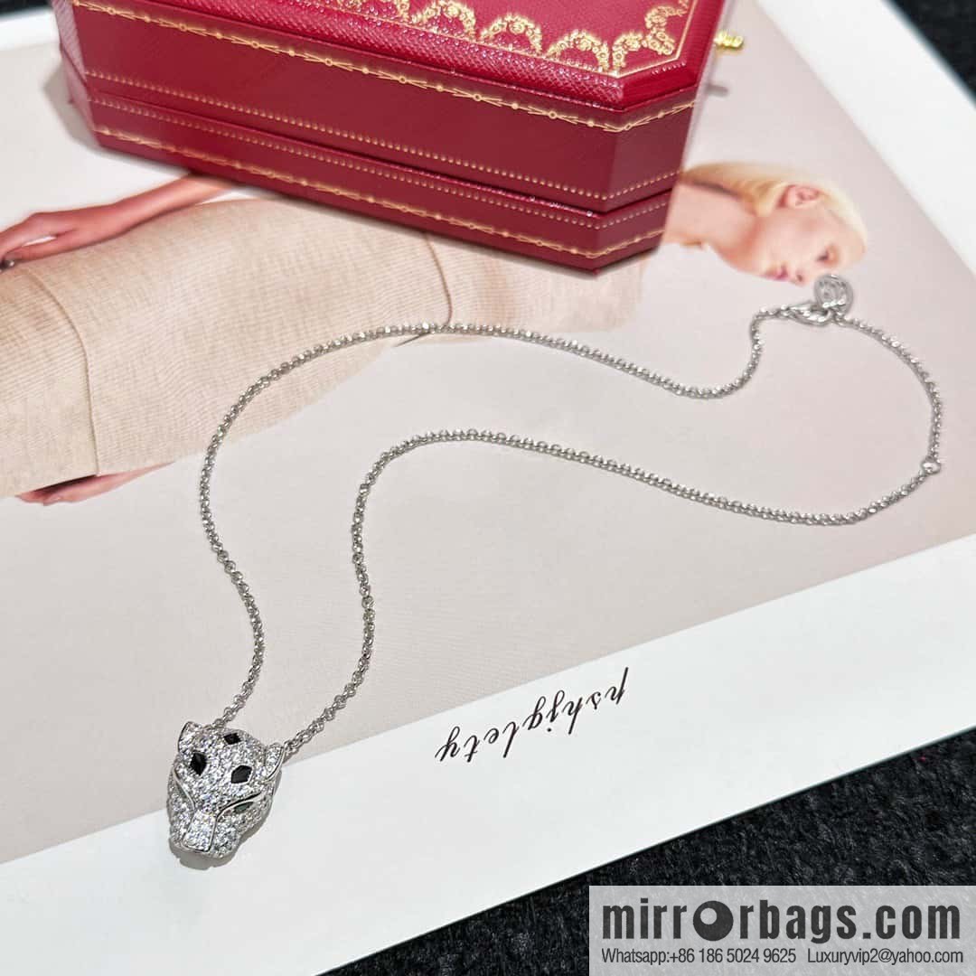 ❗️CNC version ❗️ ☀️ Cartier classic full diamond leopard necklace ☀️