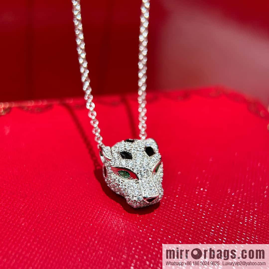 ❗️CNC version ❗️ ☀️ Cartier classic full diamond leopard necklace ☀️