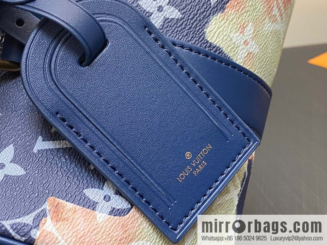 [Boutique‑grade] M46804 blue flame, men's bag, pillow bag series KEEPALL BANDOULIZRE 25 handbag
