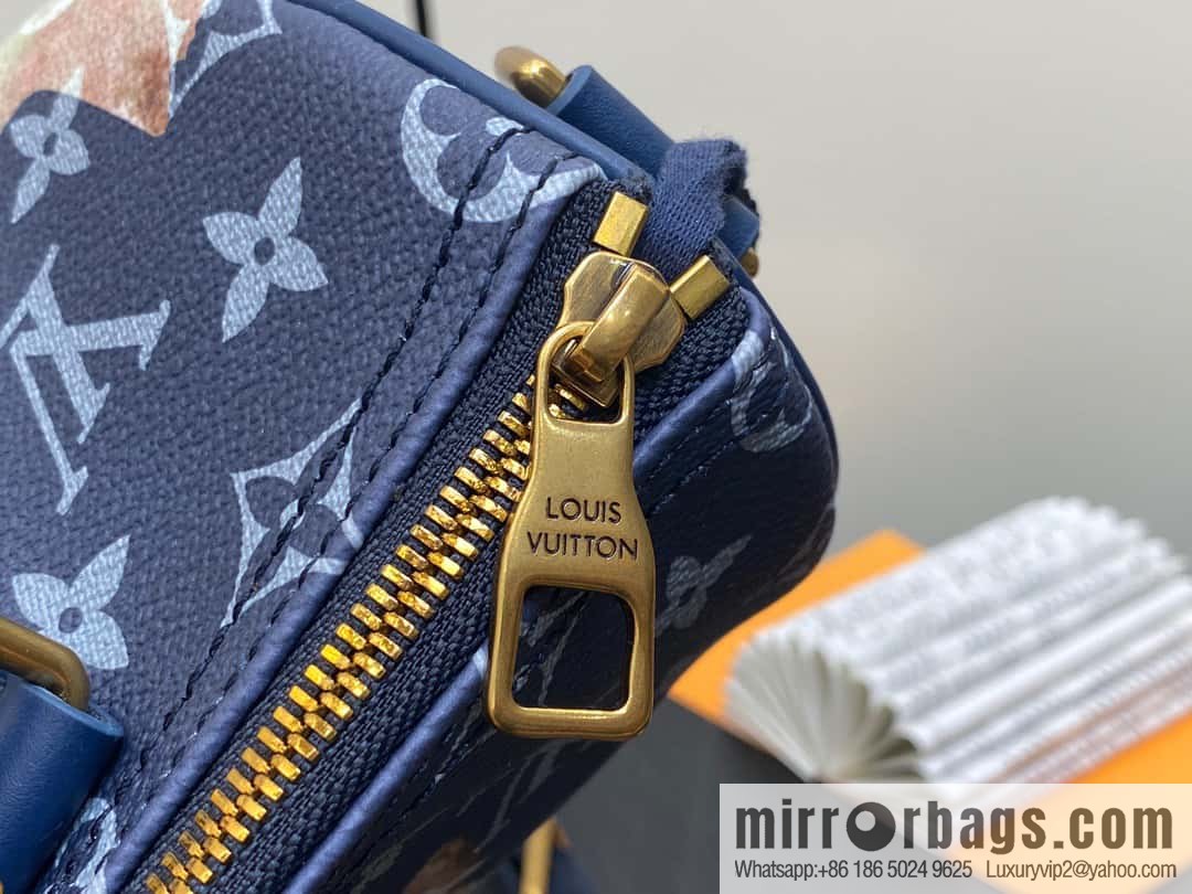 [Boutique‑grade] M46804 blue flame, men's bag, pillow bag series KEEPALL BANDOULIZRE 25 handbag